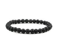 ZBDP Lot de 2 bracelets en perles œil de tigre en pierre naturelle de lave noire et malachite