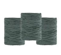 ZBDP Lot de 3 rouleaux de ruban raphia rouge vert naturel de 200 m par rouleau de 100 m de long pour emballage de fête et décoration de vacances