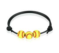 ZBDP Lot de 5 bracelets de sport réglables en corde tressée noire pour homme