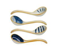 ZBDP Lot de cuillères à soupe en céramique à long manche pour ramen, nouilles, wonton, riz