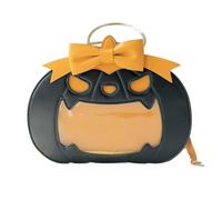 ZBDP Sac citrouille épaule Crossbady Sac Femme Halloween Bolsos Mujer Personnalisé Sacs à main Contraste Bow Bolso, Noir