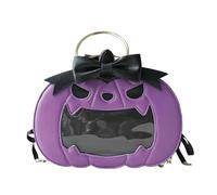 ZBDP Sac citrouille épaule Crossbady Sac Femme Halloween Bolsos Mujer Personnalisé Sacs à main Contraste Bow Bolso, violet