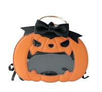 ZBDP Sac citrouille épaule Crossbady Sac Femme Halloween Bolsos Mujer Personnalisé Sacs à main Contraste Bow Bolso, jaune