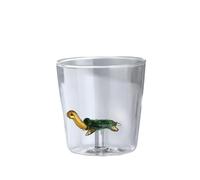 ZBDZSW 300 ml Tasse en verre 3D Dessin animé Thème Noël Verres à eau Maison Mignon Eau Café Verre Simple Couche Jus Boisson Froide Tasse