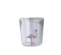 ZBDZSW 300 ml Tasse en verre 3D Dessin animé Thème Noël Verres à eau Maison Mignon Eau Café Verre Simple Couche Jus Boisson Froide Tasse