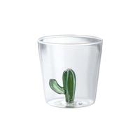 ZBDZSW 300 ml Tasse en verre 3D Dessin animé Thème Noël Verres à eau Maison Mignon Eau Café Verre Simple Couche Jus Boisson Froide Tasse