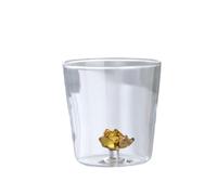 ZBDZSW 300 ml Tasse en verre 3D Dessin animé Thème Noël Verres à eau Maison Mignon Eau Café Verre Simple Couche Jus Boisson Froide Tasse