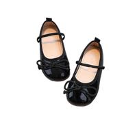 ZBDZSW Chaussures en cuir pour fille Printemps/Automne Chaussures plates avec nœud à lacets simples Bout rond Semelle souple Colorée Chaussures princesse pour spectacle, A16, 13.5 UK Child