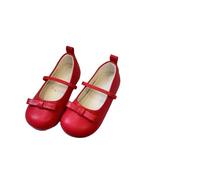 ZBDZSW Chaussures en cuir pour fille Printemps/Automne Chaussures plates avec nœud à lacets simples Bout rond Semelle souple Colorée Chaussures princesse pour spectacle, R10, 13.5 UK Child