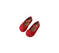 ZBDZSW Chaussures en cuir pour fille Printemps/Automne Chaussures plates avec nœud à lacets simples Bout rond Semelle souple Colorée Chaussures princesse pour spectacle, a02, 13.5 UK Child