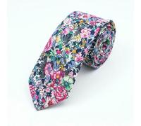 ZBDZSW Cravate élégante Florale pour Hommes Femmes Coton Belle Fleur Paisley Cravate étroite Maigre Cravate Mariage décontracté