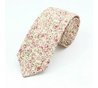 ZBDZSW Cravate élégante Florale pour Hommes Femmes Coton Belle Fleur Paisley Cravate étroite Maigre Cravate Mariage décontracté