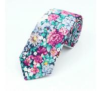 ZBDZSW Cravate élégante Florale pour Hommes Femmes Coton Belle Fleur Paisley Cravate étroite Maigre Cravate Mariage décontracté