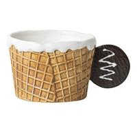ZBDZSW Creative Cookie Water Cup Cute Ceramic Mug Office Afternoon Tea Coffee Cup Home Breakfast Milk Dessert Plate Drink Set