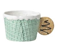 ZBDZSW Creative Cookie Water Cup Cute Ceramic Mug Office Afternoon Tea Coffee Cup Home Breakfast Milk Dessert Plate Drink Set