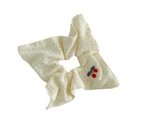 ZBDZSW Foulard carré en Tissu Creux Blanc Pur Cerise de Haute qualité avec Bandeau à Gros intestin et Accessoire de Bandeau Doux
