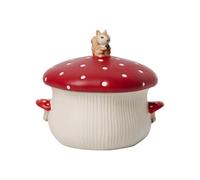 ZBDZSW Tasse à café en céramique en forme de champignon avec couvercle mignon pour petit déjeuner tasse à lait vaisselle maison théière assiette bol anniversaire