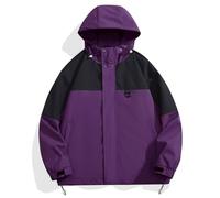 ZBDZSW Veste universitaire pour femmes automne patchwork bloc coupe-vent manteaux femmes surdimensionnés baseball lâche collège vestes, violet, M