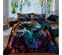 Zbeiba Housse de Couette 140x200cm Motif Chien de Garde fidèle Cane Corso Parure de lit 140x200 cm,#9,Parure de Lit avec Fermeture Éclair Sets de Microfibre