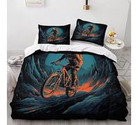 Zbeiba Parure de lit 220x240cm VTT Housse de Couette 220x240 cm,#8,Parure de Lit avec Fermeture Éclair Sets de Microfibre