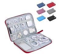ZBEZBE Étui de voyage pour organiseur électronique, pochette fine pour accessoires de câbles, pochette technique à couche unique et sac de rangement pour cordon pour chargeurs, banque d'alimentation