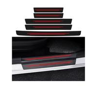 ZBGHJL Lot de 5 Films de Protection pour seuil de portière de Voiture pour Seat Leon St FR Typ 5F AB Bj. 2013, Autocollant Seuil Porte Voiture Protection étanches en Fibre Carbone,Red-2