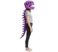 ZBH1985 Tenue de dinosaure spinosaure en peluche 3D réaliste pour enfants et adultes - Chapeau squelette de dinosaure réaliste sur le thème de la tête de mort - Accessoires de performance (US, Alpha