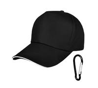 ZBHDEYG 1 casquette de baseball noire pour homme, visière d'été, respirante, à séchage rapide, réglable, pour la course, la randonnée, le camping, Noir , taille unique