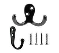 ZBHDEYG 1 cintre, 1 crochet, crochet mural, crochet de salle de bain, crochet de porte, crochet de suspension, crochet noir, crochet pour serviettes, crochet de cuisine