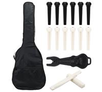 ZBHDEYG 1 étui de guitare de voyage, 15 accessoires de guitare, étui de performance de guitare acoustique, sac de protection étanche pour guitare, Noir , Taille unique, Moderne