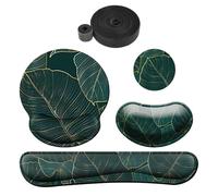 ZBHDEYG 1 Lot De 4 Tapis De Souris, 1 Serre-Câble, 3 en 1, Tapis De Souris, Support De Poignet, Tapis De Souris Antidérapant, Repose-Poignet pour Tapis De Souris.