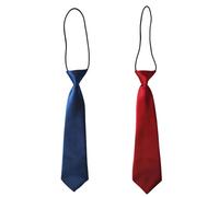 ZBHDEYG 2 Pièces Cravates Pour Enfants - D'École, Vêtements Pour Garçons, Formelles Pour Filles De Remise Des Diplômes, Uniformes De Couleur Unie