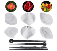 ZBHDEYG 3 Types de Fleurs en Silicone, Lot de 4 Stylos à Fondant, Moule à Biscuits en Forme de Fleur, Rose et Pétale