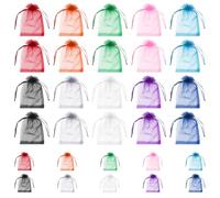 ZBHDEYG 40 Pièces De Sacs En Filet Colorés, Sacs En Filet, Sacs À Cordon, Sacs De Bonbons De Mariage Portables, Sacs À Bijoux, Adaptés À L'Emballage De Cadeaux De Mariage Et D'Anniversaire