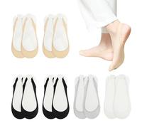 ZBHDEYG 6 Paires De Demi-Chaussettes En Soie Glacée, Chaussettes Avant-Pied Avec Coussinets, Chaussettes Invisibles, Chaussettes Bateau Pour Femmes, Demi-Chaussettes Respirantes