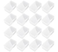 ZBHDEYG Boîte Transparente de 16 Pièces - Rectangulaire pour Rangement d'Accessoires et Bijoux avec Couvercle - Mini Boîte d'Affichage