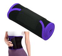 ZBHDEYG Ceinture d'Entraînement de la Taille pour Femme, Abdominale et Fitness Réglable, Noir avec Bordure Violette, Taille Unique