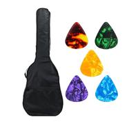 ZBHDEYG Housse imperméable pour guitare acoustique avec 5 médiators, noir, taille unique, moderne, Noir , Talla única, Moderne
