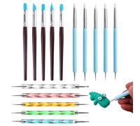 ZBHDEYG Lot de 10 stylos de modelage, 5 stylos de perçage à points, kit d'outils de gravure, kit d'outils de modélisation d'argile, accessoires pour argile, kit d'outils de modélisation en céramique