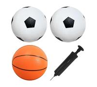 ZBHDEYG Lot de 2 mini ballons de football et 1 mini ballon de basket-ball avec 1 tube gonflable, pour bébé, petit ballon de football en salle, jouet interactif parent-enfant (16 cm)