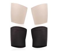 ZBHDEYG Lot de 2 paires de manchettes de jambe antidérapantes, élastiques, anti-frottement, bandes en silicone antidérapantes, invisibles, sans traces, Couleur, taille unique
