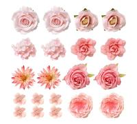 ZBHDEYG Lot de 20 décorations de gâteau, fleurs de simulation, décorations florales, décorations de mariage, décorations florales, décoration de jardin, fleurs artificielles, outil photo, fleurs de