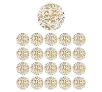 ZBHDEYG Lot de 20 Sets de Table Dorés Ronds en Feuille d'Or - Brillants et en Maille - Accessoires de Fête de Mariage et d'Anniversaire