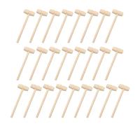 ZBHDEYG Lot de 25 marteaux en bois pour la fabrication de desserts, outils de bricolage, jouets pour enfants, couleurs du bois ou naturel