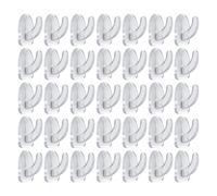 ZBHDEYG Lot de 35 Crochets Adhésifs Transparents Muraux Autocollants Amovibles pour Cintres et Objets de Chambre à Coucher