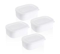 ZBHDEYG Lot de 4 Boîtes de Congélation en Plastique Avec Couvercle - Petit Récipient de Conservation pour Aliments, Mini Verre, Boîte à Repas