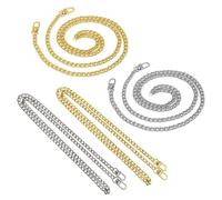 ZBHDEYG Lot de 4 chaînes de sac, bretelles de sac, chaînes en métal pour sac à main, chaînes de rechange, sangles d'épaule de rechange, accessoires de poignée de sac