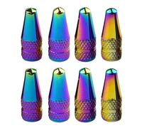 ZBHDEYG Lot de 8 bouchons de valve de vélo, bouchons de valve de pneu en acier inoxydable, accessoires de vélo