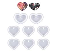 ZBHDEYG Lot de 8 moules en silicone pour amour, en résine époxy, pendentifs d'amour, bijoux, outils de moulage de bijoux, moule en silicone, moule de fabrication de porte-clés