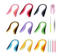 ZBHDEYG Lot de 900 pièces de quilling en papier, 1 jeu d'outils de quilling en papier, avec 9 dégradés, kit de quilling en papier, bandes de papier de 3 mm, papier d'artisanat DIY